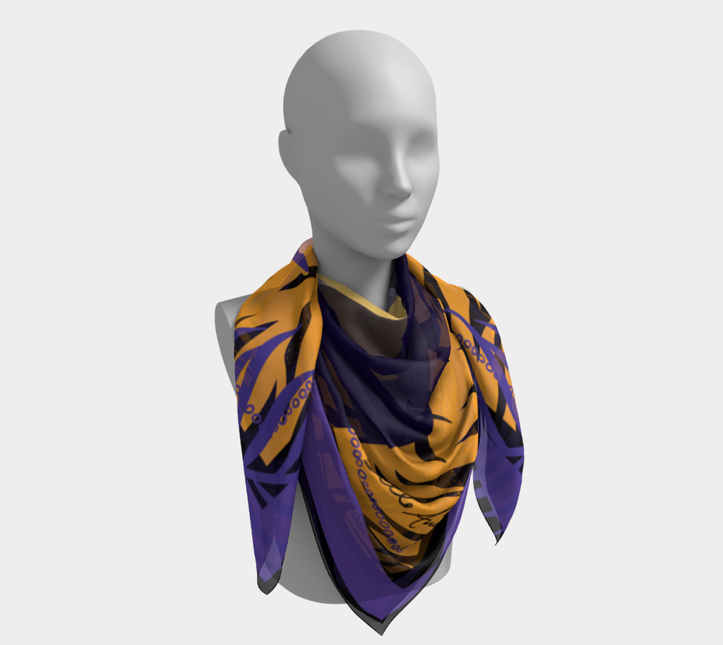 Wine Legs Tiger Art Scarf -