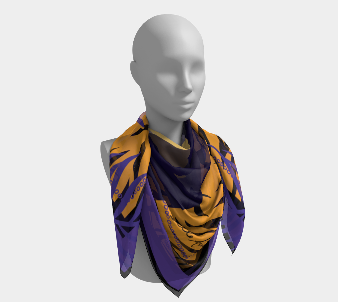 Wine Legs Tiger Art Scarf -