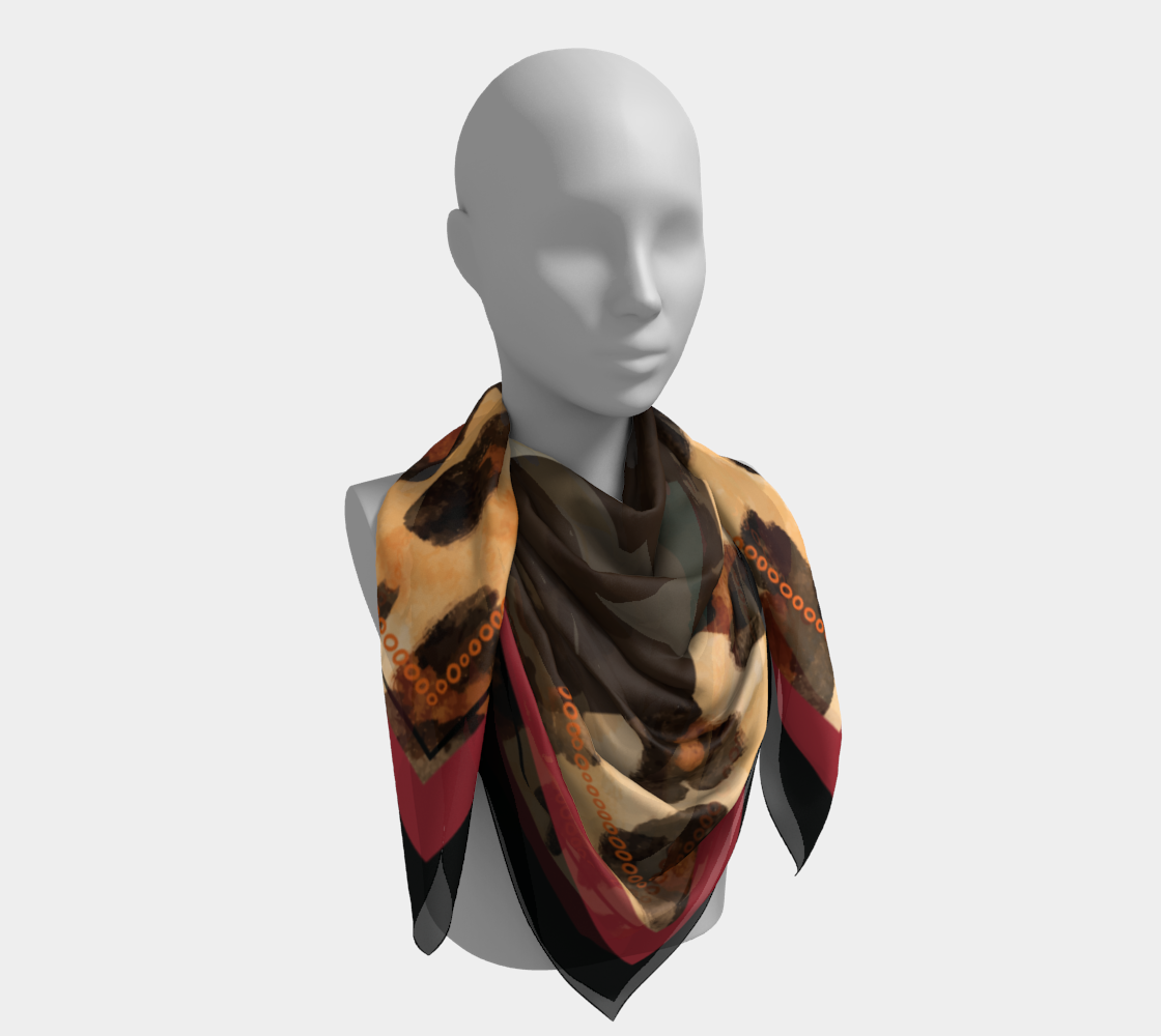 Wine Legs Cheetah Art Scarf