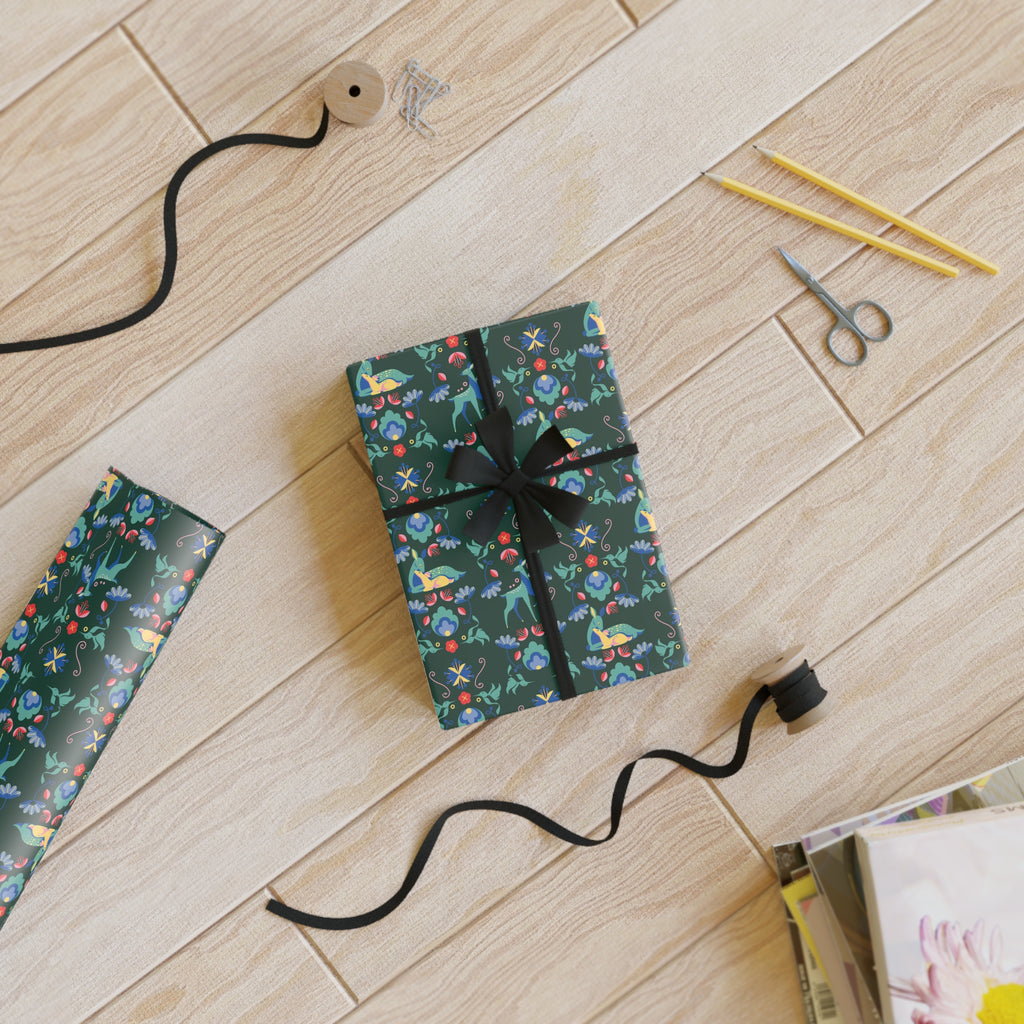 Festive Woodland Gift Wrapping Paper Roll