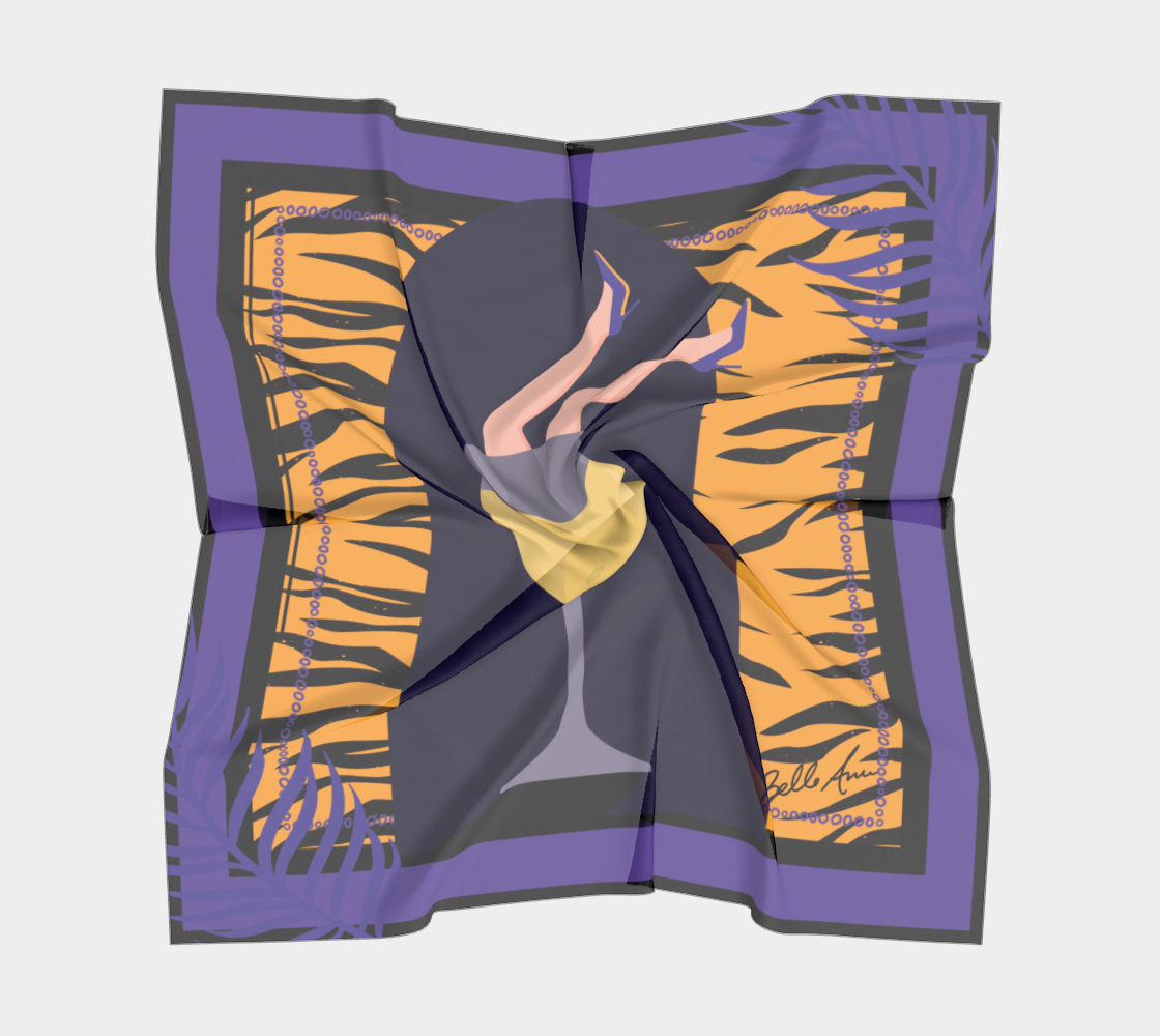 Wine Legs Tiger Art Scarf -