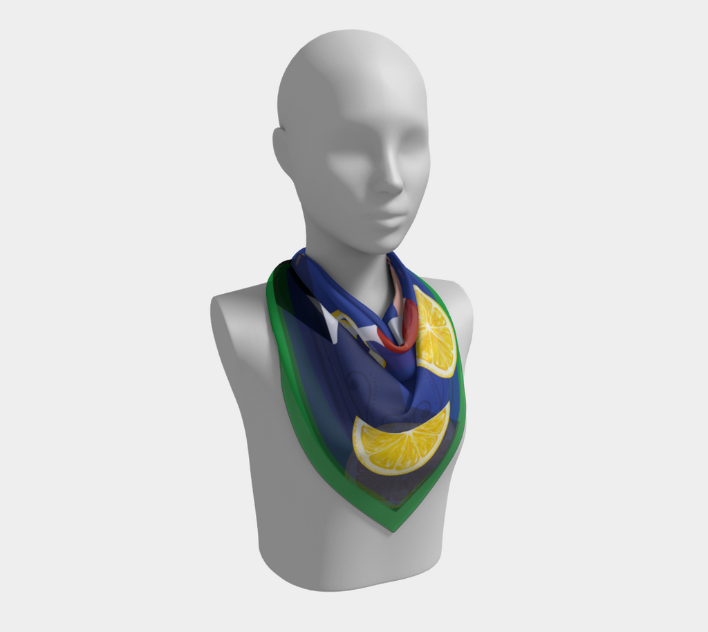 Wine Legs Lemon Art Scarf