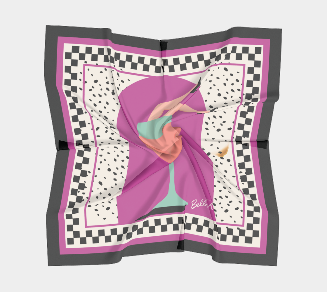 Wine Legs Dragon Fruit Art Scarf