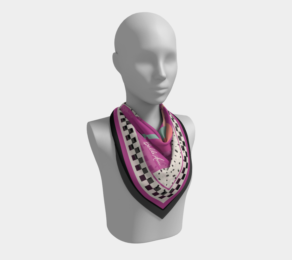Wine Legs Dragon Fruit Art Scarf