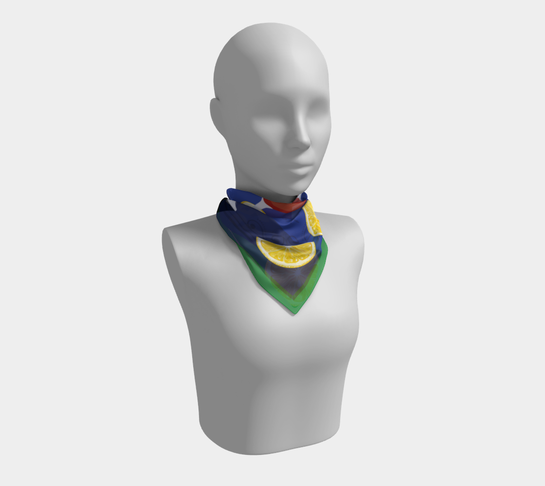 Wine Legs Lemon Art Scarf