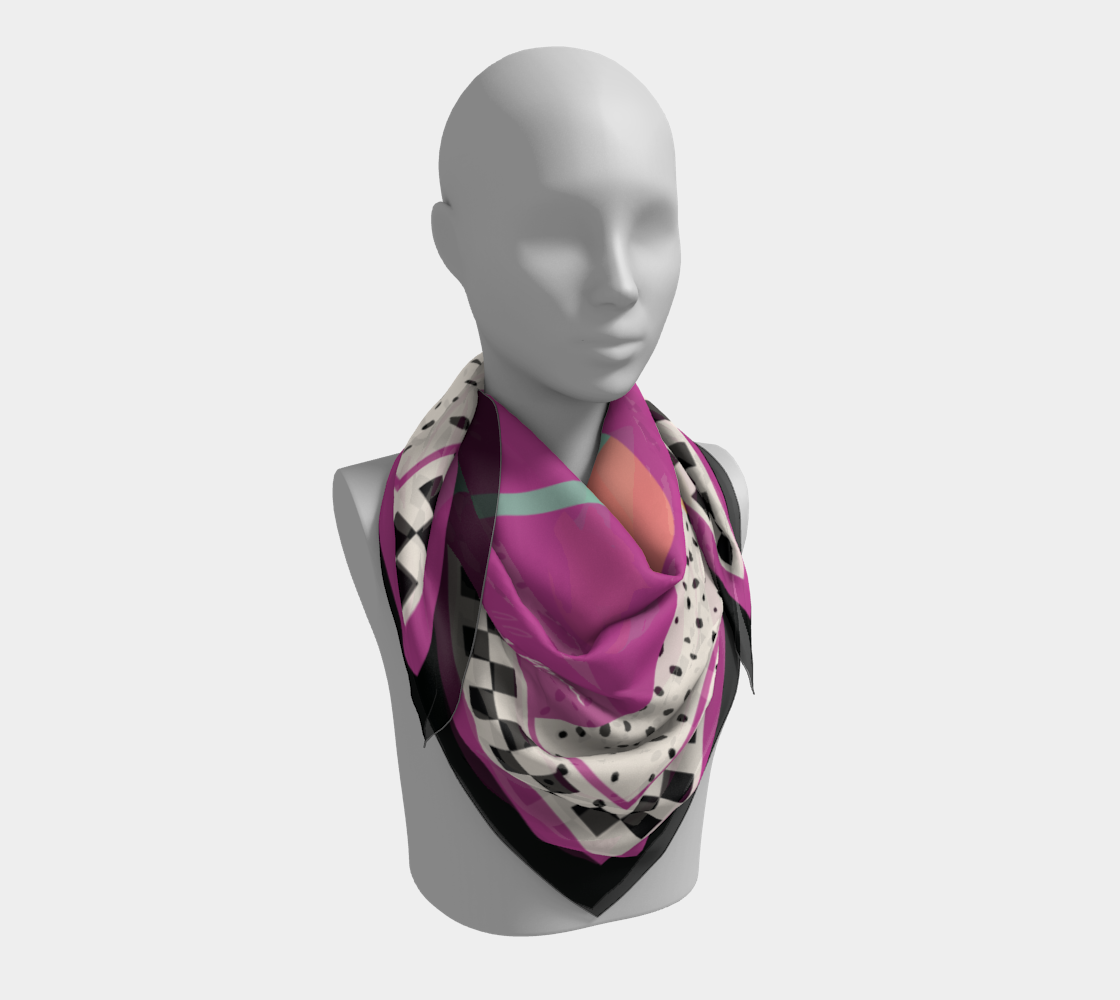Wine Legs Dragon Fruit Art Scarf