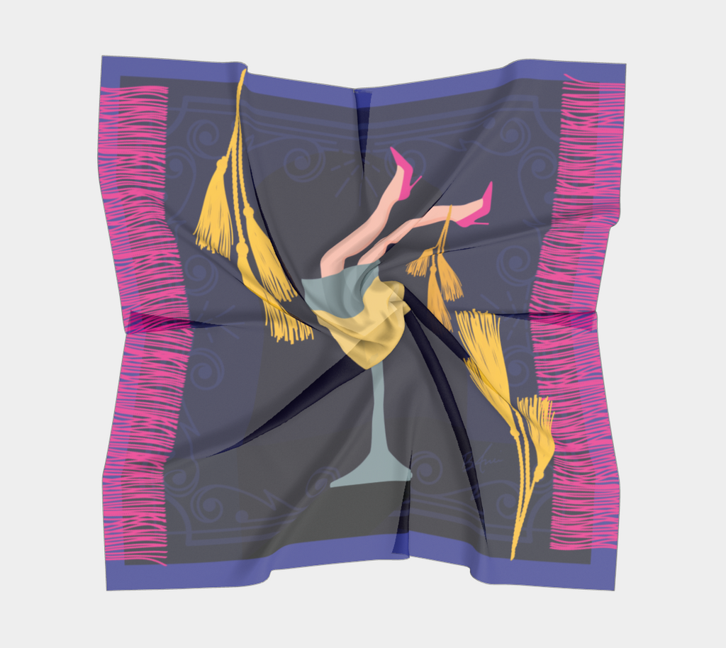 Wine Legs Tassels Art Scarf