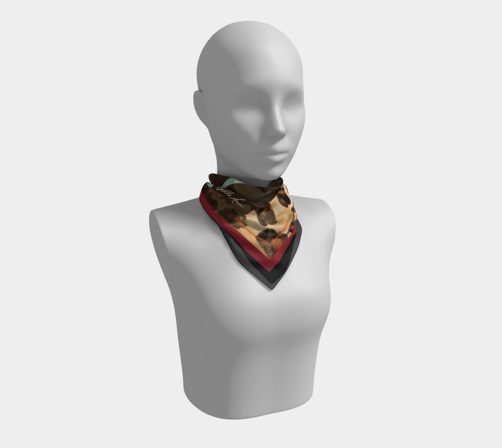Wine Legs Cheetah Art Scarf