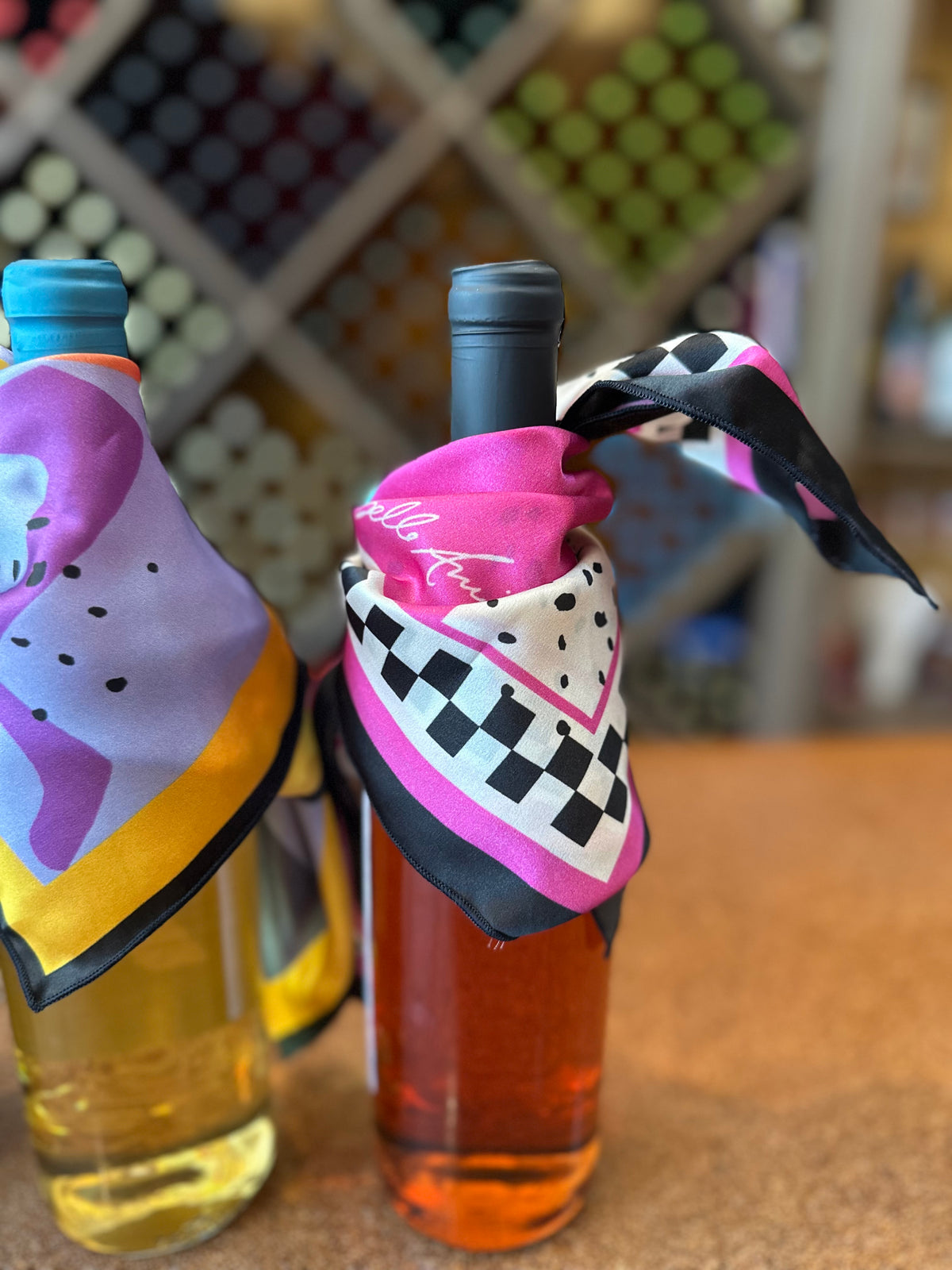 Wine Legs Dragon Fruit Art Scarf