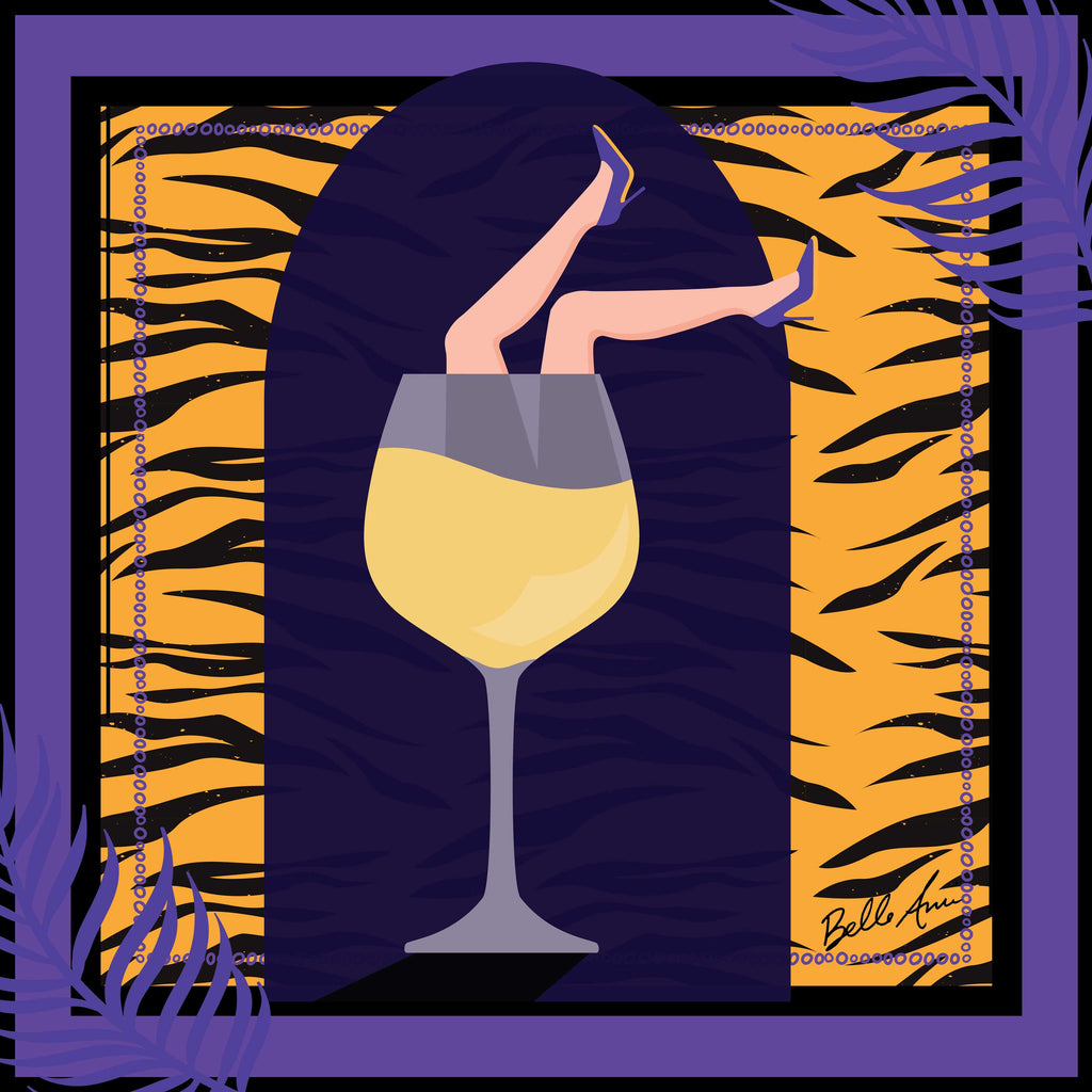 Wine Legs Tiger Art Scarf -