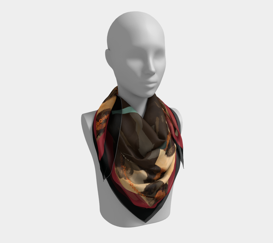 Wine Legs Cheetah Art Scarf