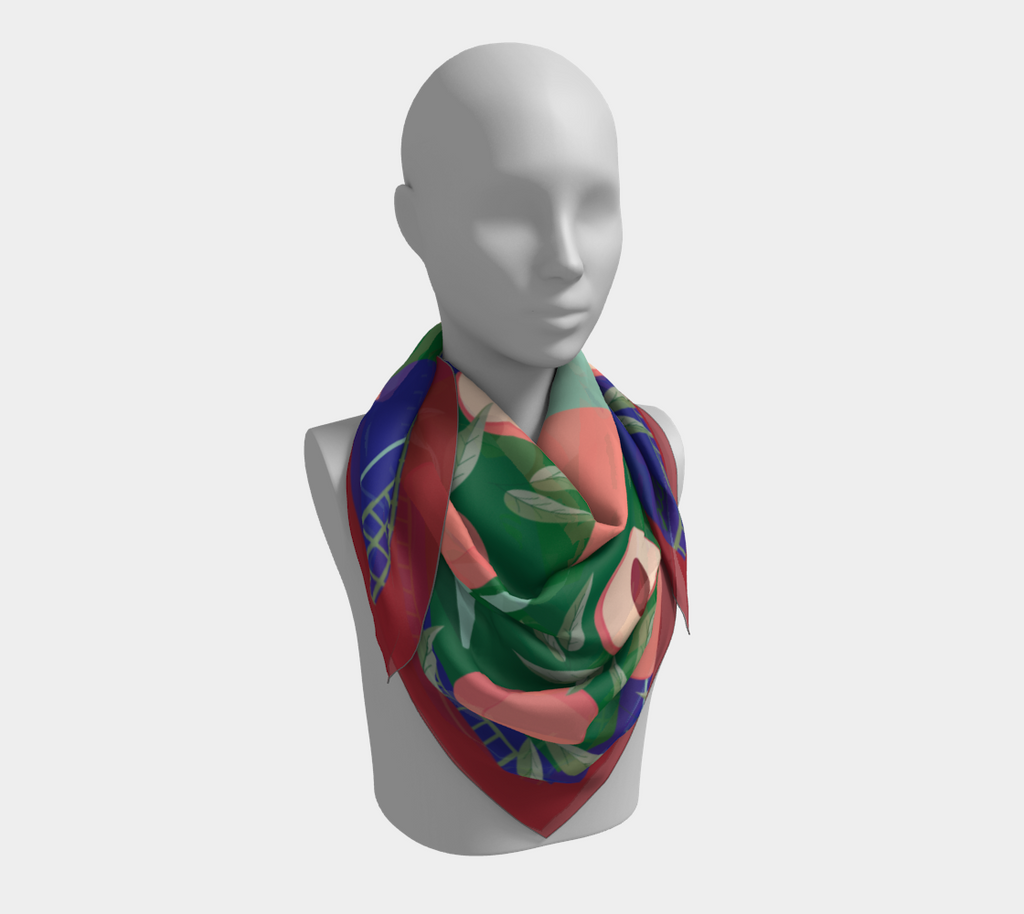 Wine Legs Peachy Art Scarf