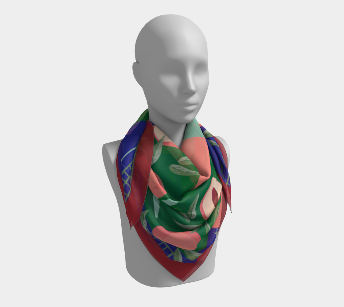 Wine Legs Peachy Art Scarf
