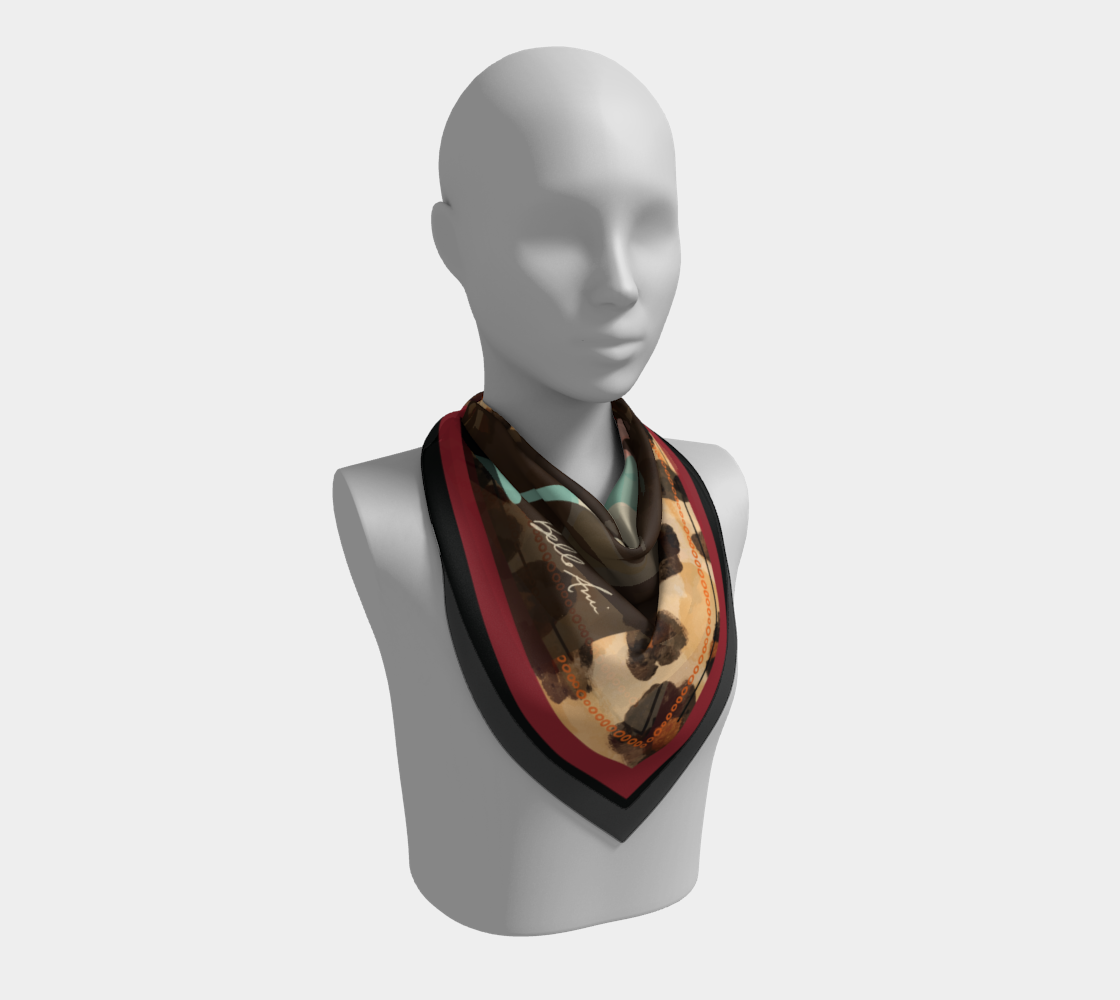 Wine Legs Cheetah Art Scarf
