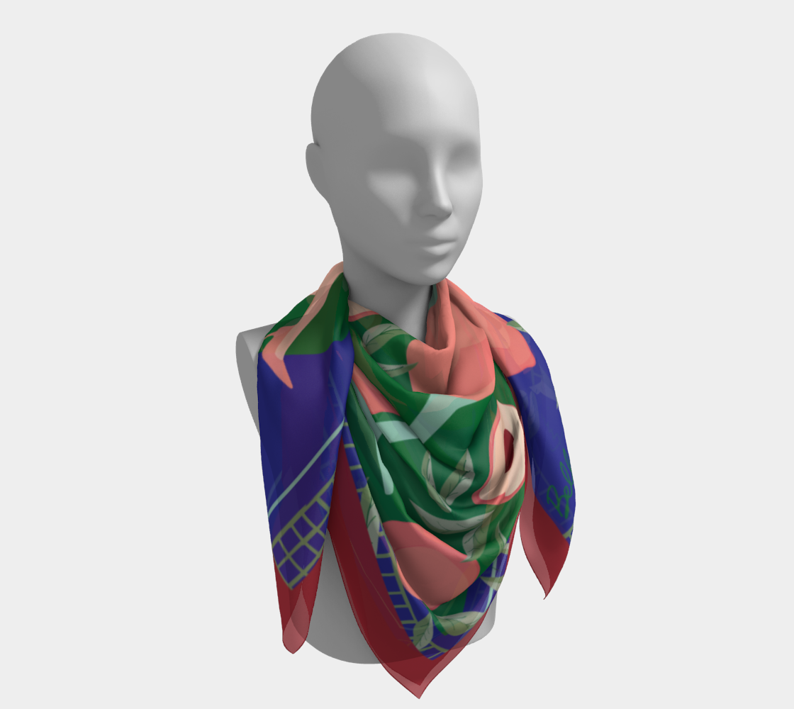Wine Legs Peachy Art Scarf