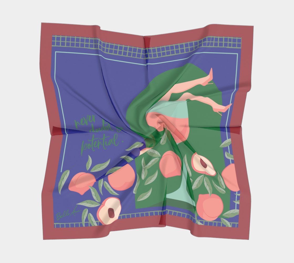 Wine Legs Peachy Art Scarf